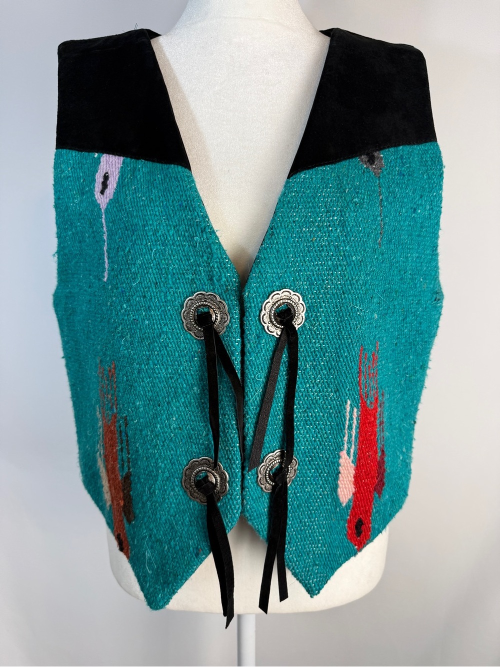 Vintage 80s Dion of Texas Southwestern Chimayo Vest